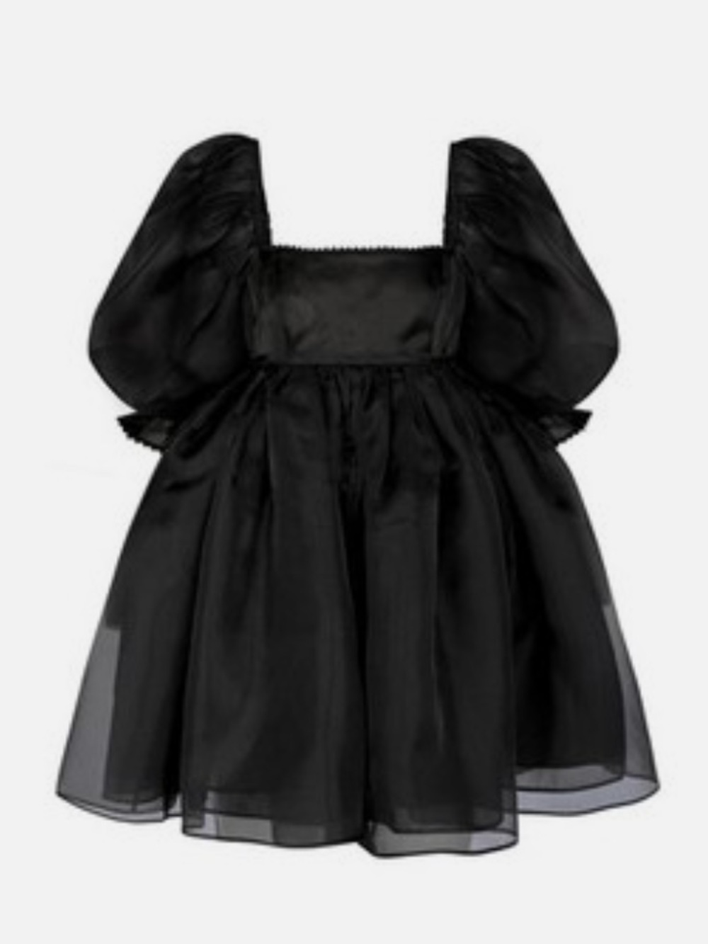 Selkie Caviar Puff Dress in Black Size 2XL